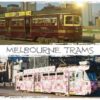Melbourne Australia, A Postcard with Melbourne Trams.