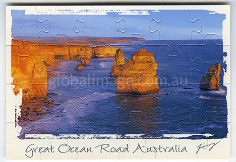 Great Ocean Road Australia Puzzle Postcard JSC 156 Photographed By Jorg Heumuller.