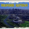 Melbourne Australia Jigsaw-Card is overlooking Melbourne, the MCG, Government House