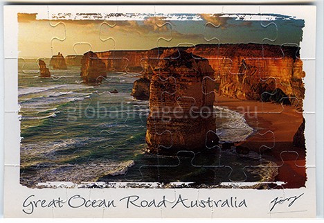 Great Ocean Road Australia Jigsaw-Card is a view of the Twelve Apostles