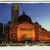 Melbourne Australia Jigsaw Card is overlooking Flinders Street Station