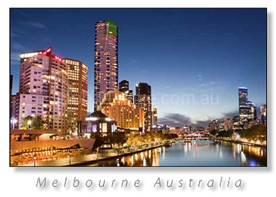 Melbourne Postcard Australia The Yarra River and Southbank..
