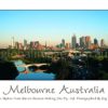 Melbourne Australia Poster with the Yarra River and the Melbourne ...