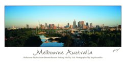 Melbourne Australia Poster with the Yarra River and the Melbourne ...