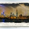 Melbourne Australia City Skyline at Night from St Kilda Peer.