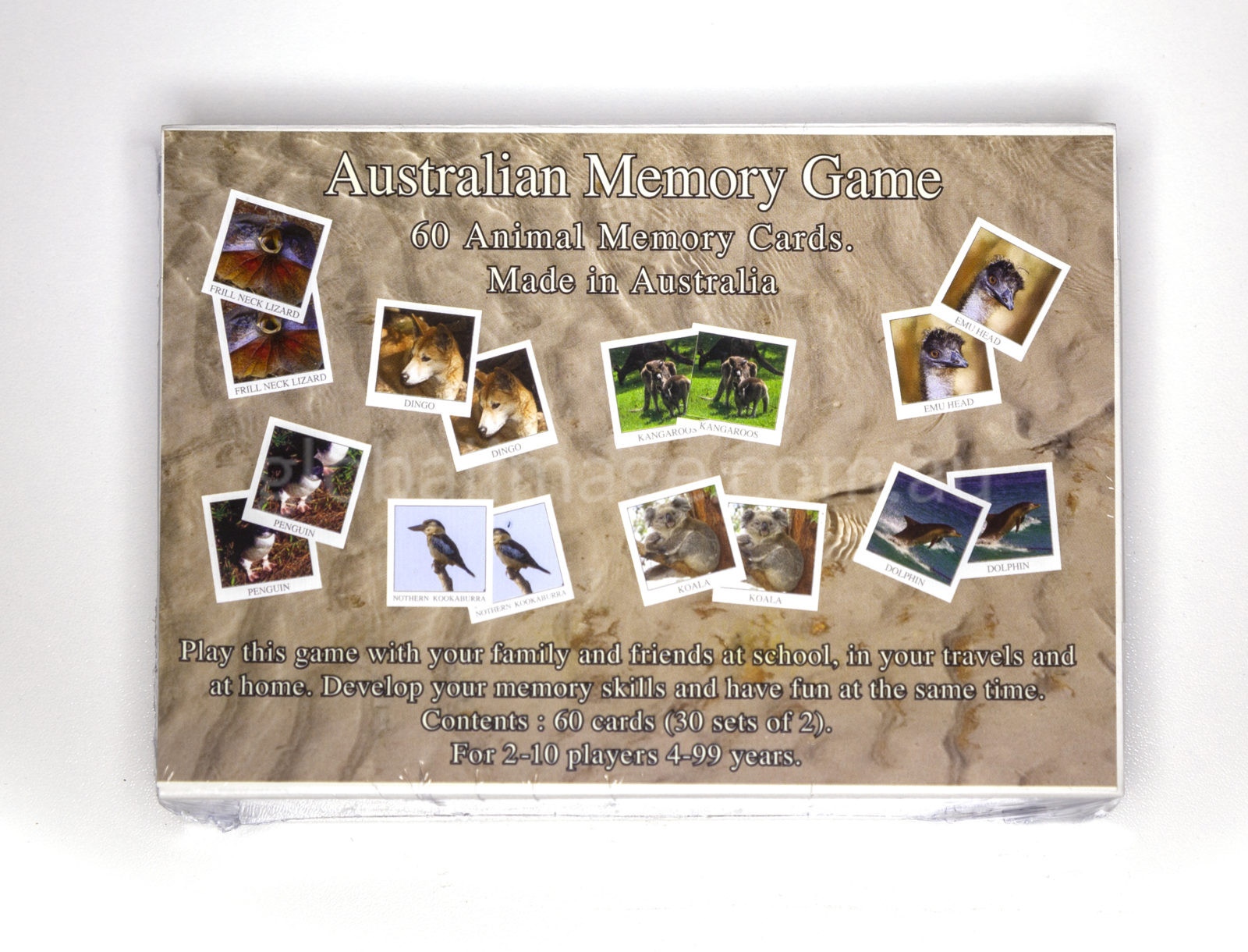 Australian Memory Card Game, Australian Made, Animals